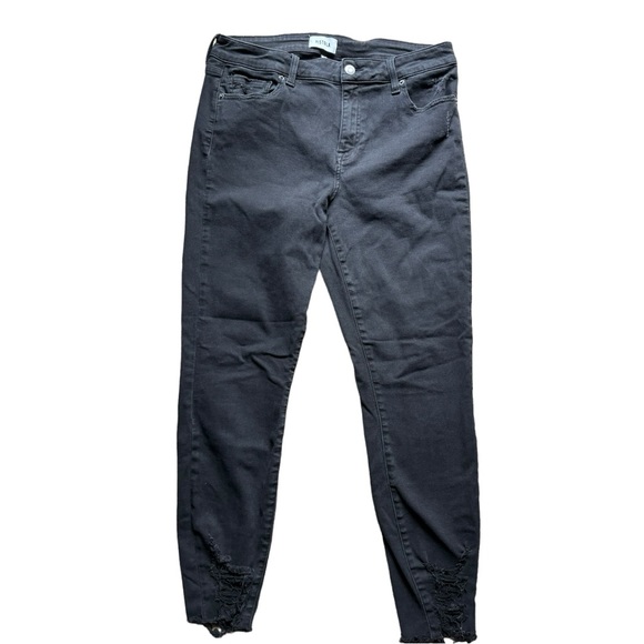 178. Pistola Raw Hem Lightly Distressed Ankle Black Jean - Picture 8 of 15